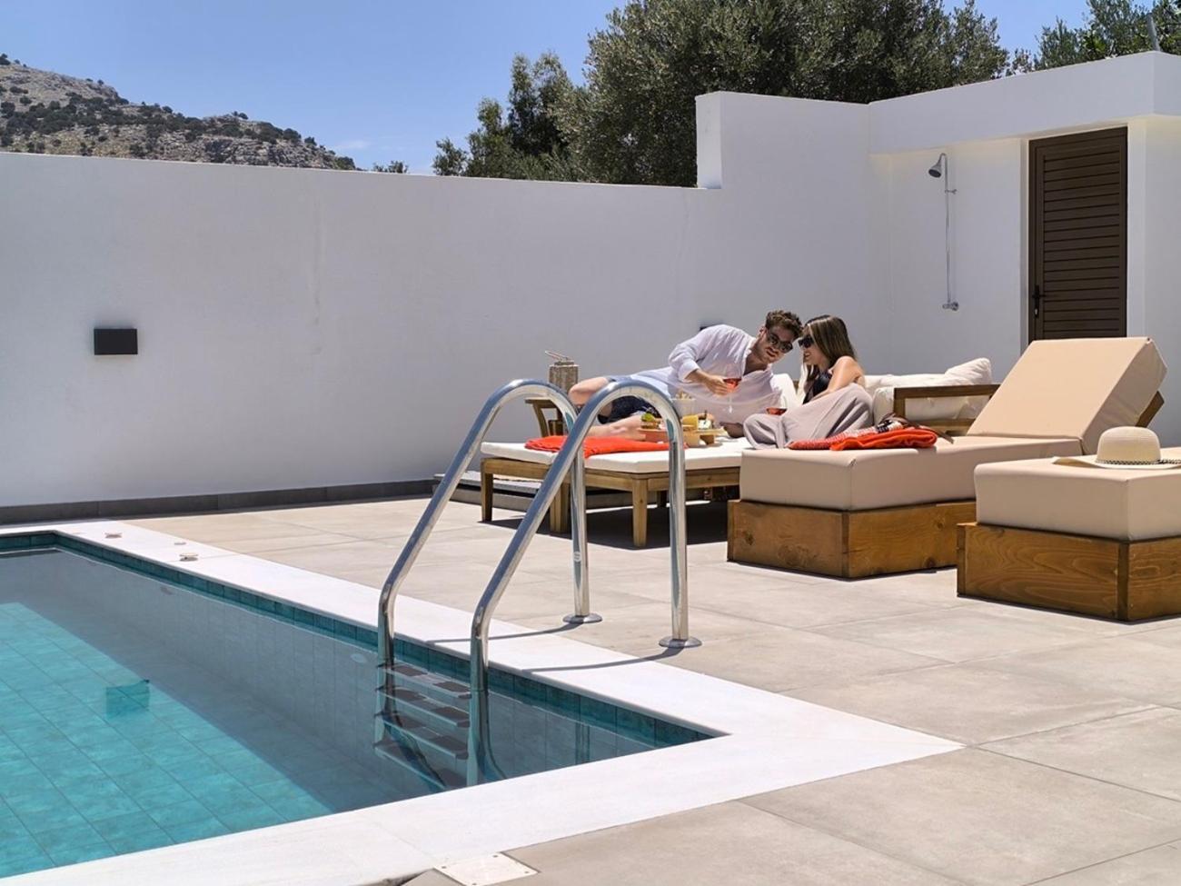 Valantina'S & Mannouel Lardos Luxury Villas Bagian luar foto